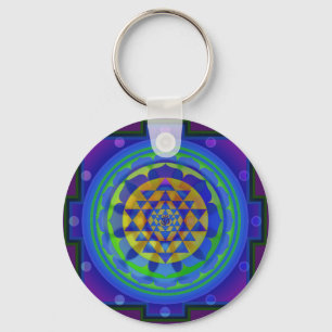 Om (AUM) Yantra mandala Nyckelring