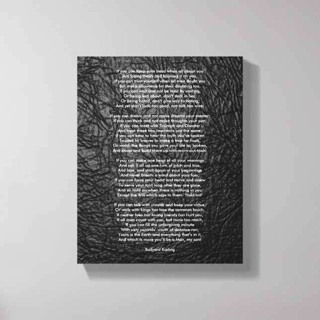 Om av Rudyard Kipling liten Canvastryck (Framsida)