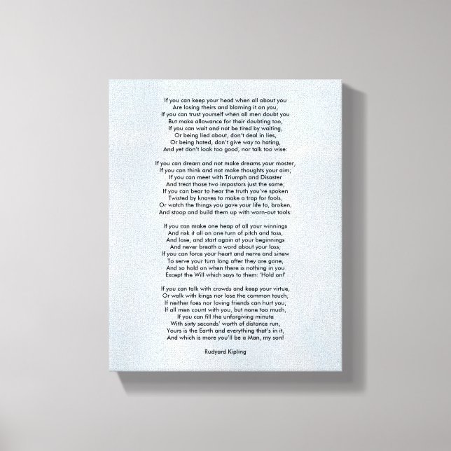 Om av Rudyard Kipling liten Canvastryck (Framsida)