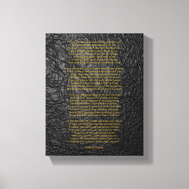 Om av Rudyard Kipling liten Canvastryck (Framsida)