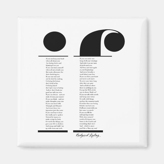 Om av Rudyard Kipling Magnet (Framsidan)