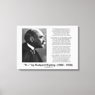 Om- av Rudyard Kipling Motivational Advice Dikt Canvastryck