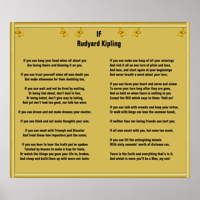 Om av Rudyard Kipling Poster (Framsidan)