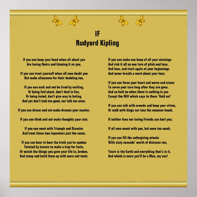 Om av Rudyard Kipling Poster (Framsidan)