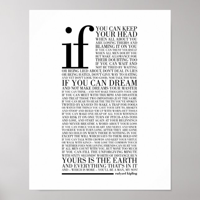 Om av Rudyard Kipling Poster (Framsidan)