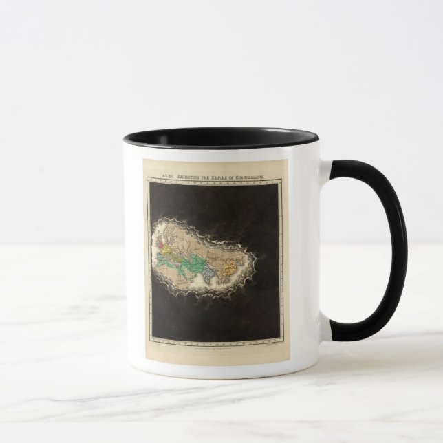 om avhysning av Charlemagne 814 AD Mugg (Höger)