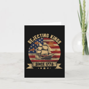 om avslag på Kung sedan 1776 Vintage Patriotic Usa Kort