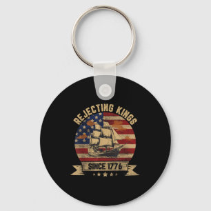 om avslag på Kung sedan 1776 Vintage Patriotic Usa Nyckelring