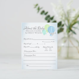 Om Baby Predictions Baby Shower Game-hölje Tilläggskort