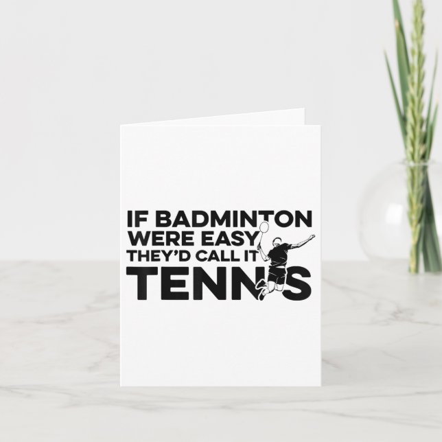 Om Badminton var lätt så kallade de Tennis Shuttl Kort (Framsida)