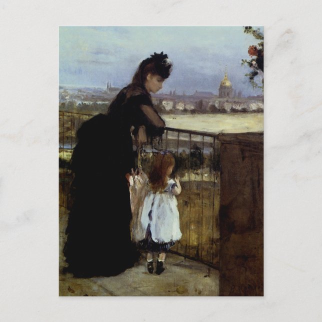 om Balkonin av Berthe Morisot Vykort (Framsida)