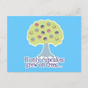 Om bara Cupcakes på Träd Vykort