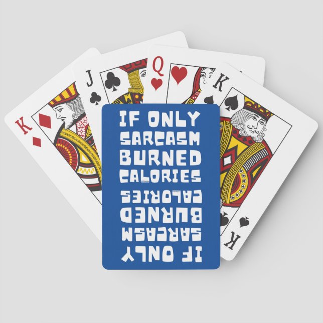 OM BARA SARCASM BURNED CALORIES Lustiga sarkastisk Casinokort (Baksidan)