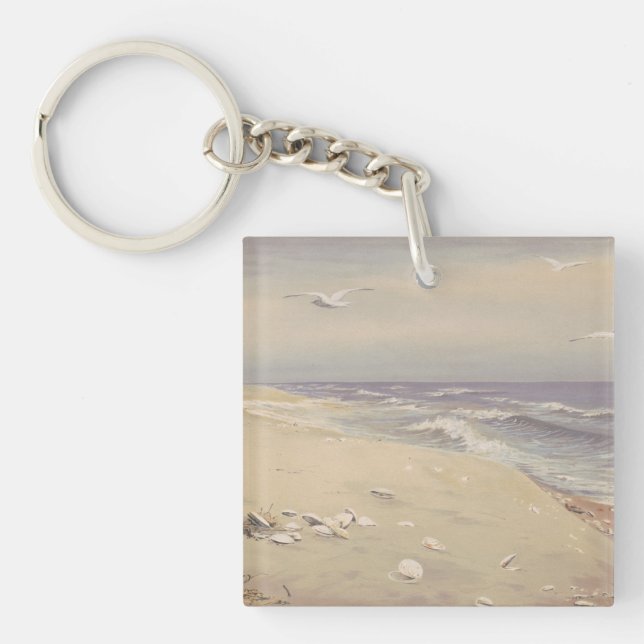 om Beach (1879) - Vintage Kustkonst (Framsidan)