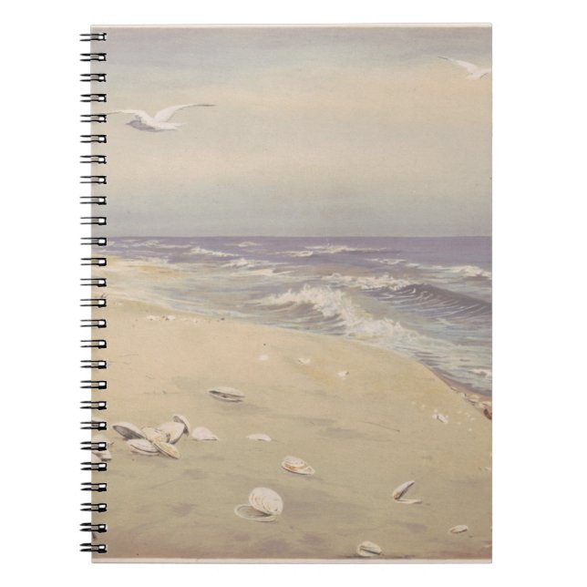 om Beach (1879) - Vintage Kustkonst Anteckningsbok (Framsidan)