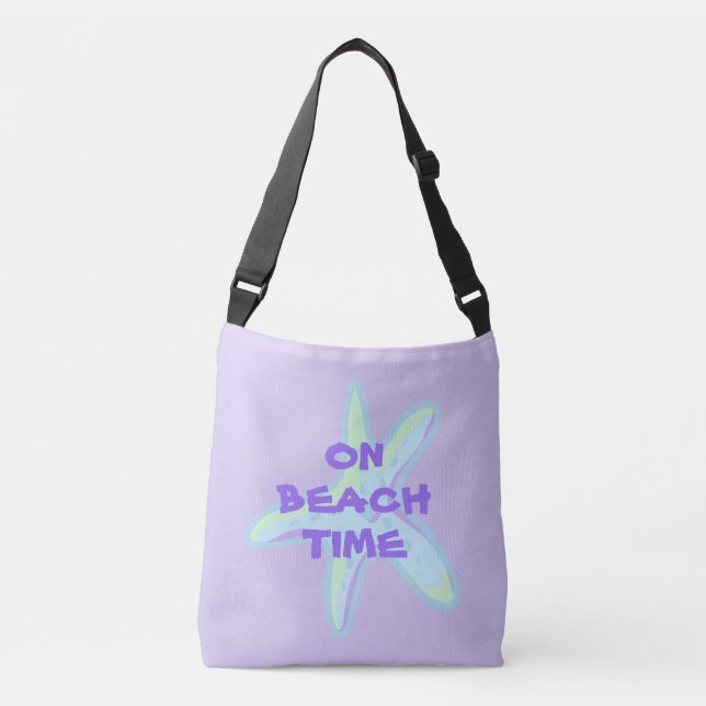 Om Beach Time Starfish Lavender Crossbody Bag Axelväska (Framsida)