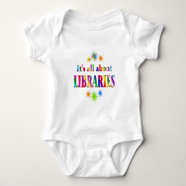 Om bibliotek tee shirt (Framsida)