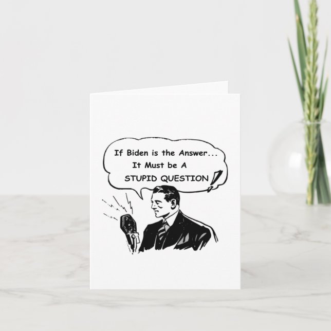 Om Biden är Tecknaden Svar Kort (Framsida)