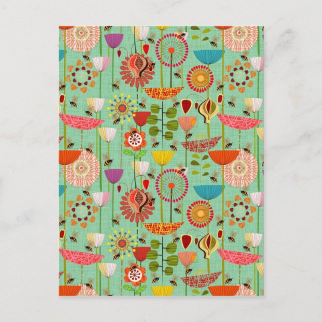 Om bina flyger 50 vykort (Framsida)