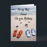 OM BIRTHDAY **BEST FRIEND** BEACH STIL-KORT KORT<br><div class="desc">Ha ROLIGT med BEACH-KORTET för "BEST FRIEND" och berätta för henne hur LYCKLIG DET ÄR "BIRTHDAY" OCH ATT DU ÖNSKAR HENNES HJÄRTA ÖNSKAN! TACK FÖR ATT STOPPA MED 1 AV MIG 8 LAGRAR.</div>