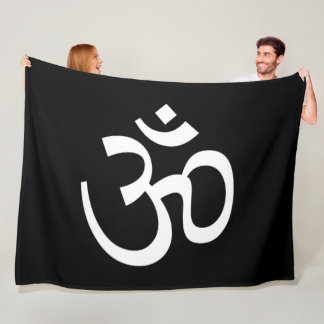 Om Black Pillow Fleecefilt