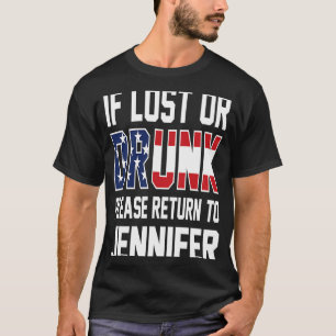 Om borttappad eller berusat, var snäll och återgå t shirt