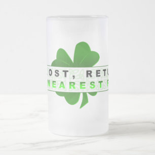 Om borttappad frostad Glass mugg