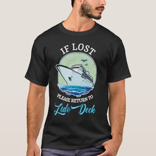 Om Borttappad, gå tillbaka till Lido Deck Cruise 1 T Shirt (Framsida)