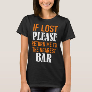 Om Borttappad, vänd mig till närmaste Pub-torg. T Shirt
