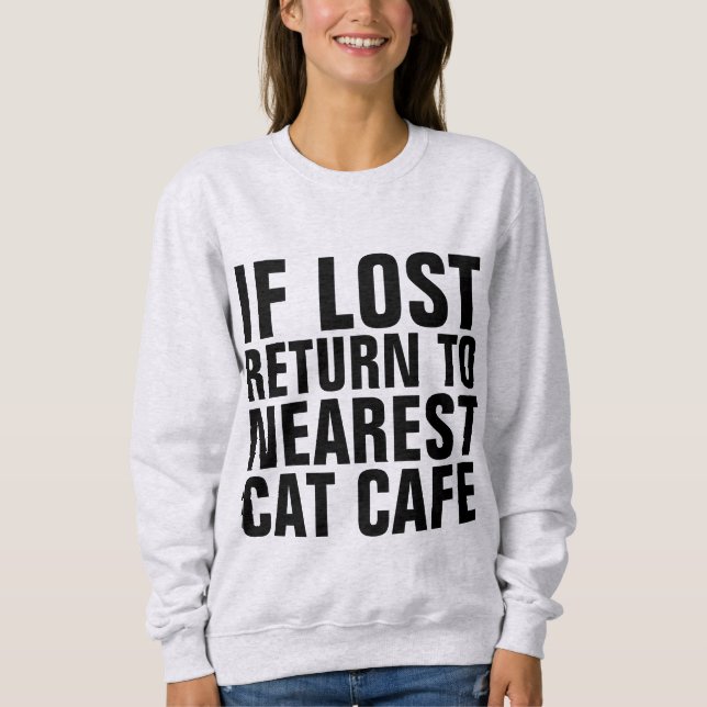 OM BORTTAPPADEN ÅTERGÅR TILL NEAREST CAFE T-shirts (Framsida)