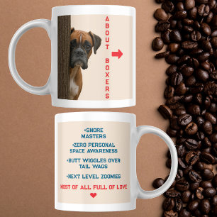 Om Boxers Funny & Loving Boxer-Hund offertdesign Kaffemugg