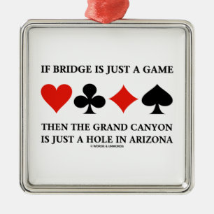 Om Bridge är precis ett modigt grand Canyonhål i Julgransprydnad Metall