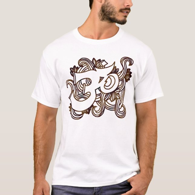 om bruna Handsketch Tee Shirt (Framsida)