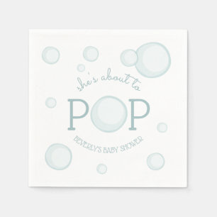 Om bubblar att poppa baby shower pappersservett