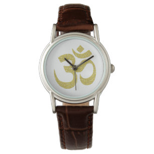 Om buddistisk symbol Golden Paste Watch 1 Armbandsur