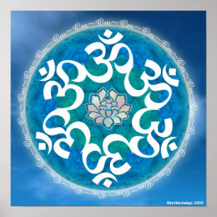 Om cirklar Snowflakemandalaen Poster