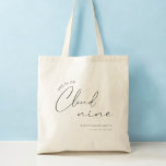 Om Cloud 9 Bachelorette Helg Favor Bagor Tygkasse<br><div class="desc">Bride är på molnet Nine Bachelorette Favor Tote bags</div>