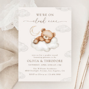 Om Cloud Nine Nalle Gender Reveal Party Inbjudningar