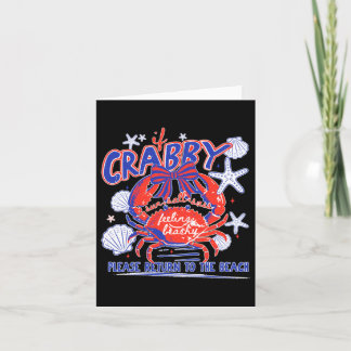 Om Crabby vänligen återgå till stranddesign Kort
