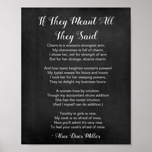 Om de betyder allt Dikt, svart och vitt Poster (Framsidan)