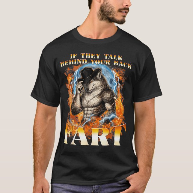 Om De Pratar Bakom Din Rygg Fisa Ohämmad Alpha T Shirt (Framsida)
