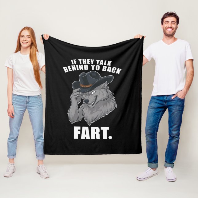 Om de snackar bakom din rygg fisa rolig meme fleecefilt (På plats)