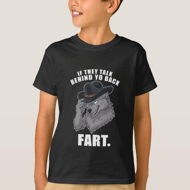 Om de snackar bakom din rygg fisa rolig meme t shirt (Framsida)