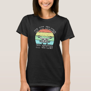 Om den flyger sprider den de underaste Drone WiFi T Shirt