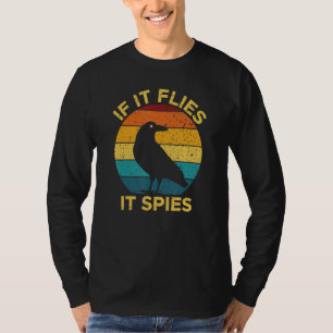 Om den flyger sprider den fågel som tittar på drak t shirt