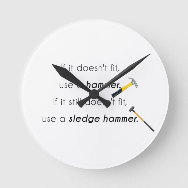 Om den inte passar, rund klocka (Framsida)