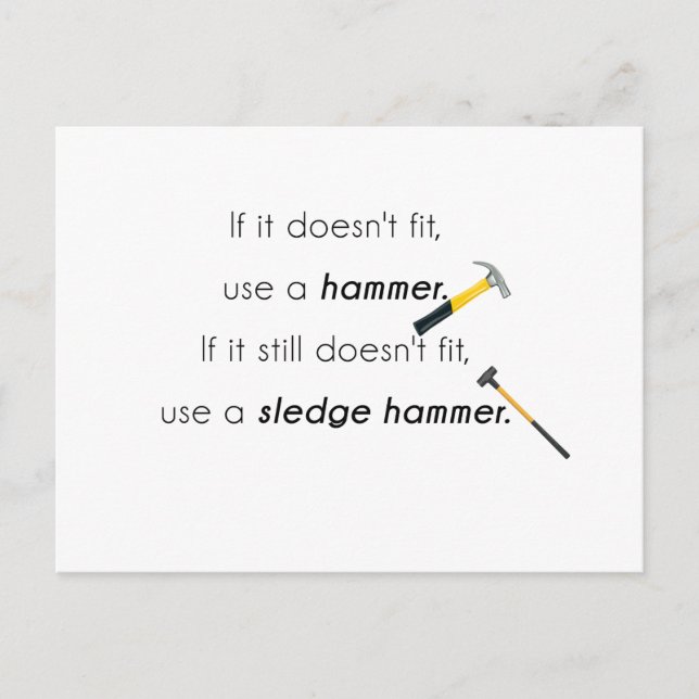 Om den inte passar, vykort (Framsida)