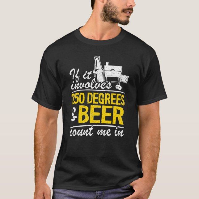 Om den omfattar 250 grader och antalet öl i Kött T Shirt (Framsida)