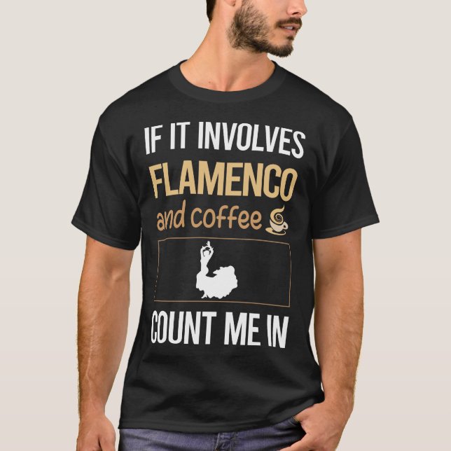 Om den omfattar kaffe Flamenco T Shirt (Framsida)