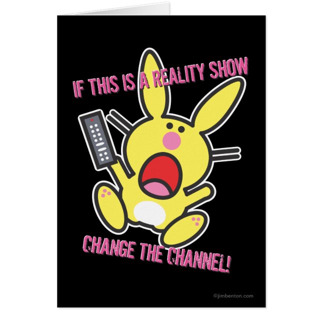 Om denna är en verklighetShow Hälsningskort (Framsidan)